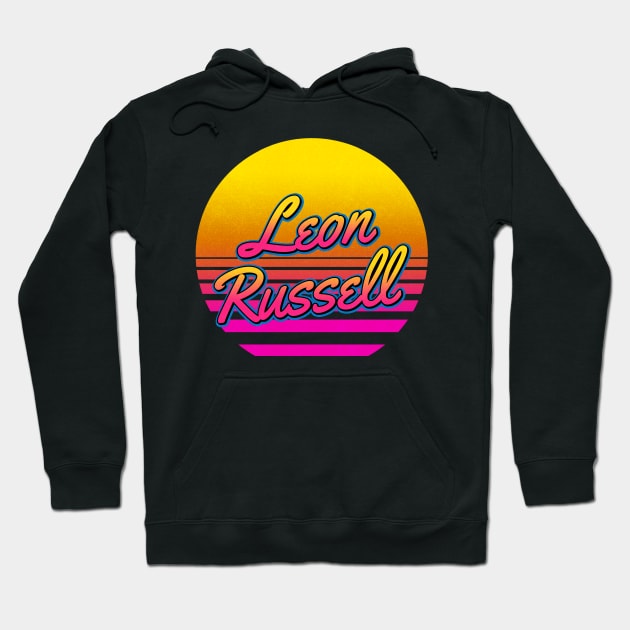 Leon Personalized Name Birthday Retro 80s Styled Gift Hoodie by Jims Birds